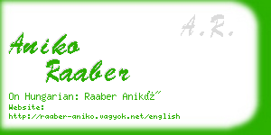 aniko raaber business card